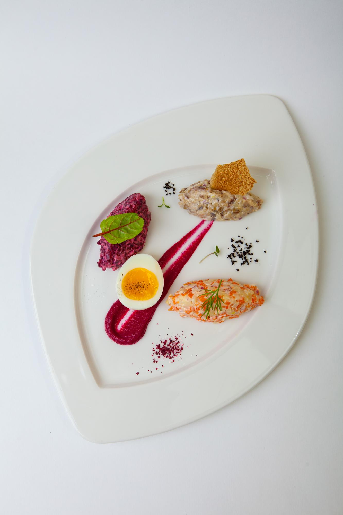 Duże zdjęcie: talerz fine dining z kursu